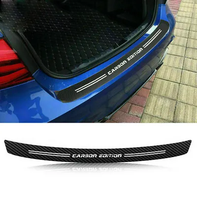 5D Carbon Fiber Rear Trunk Bumper Guard Accessories Decal Sticker Moulding Trim • $13
