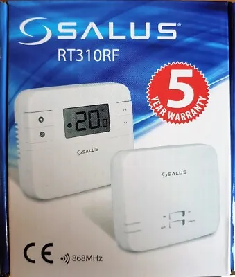 Salus Rt310rf Digital Wireless Central Heating Room Thermostat • £48.95