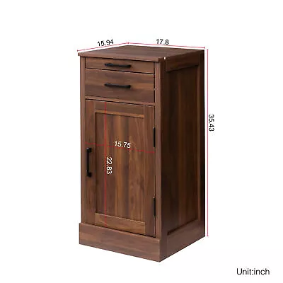 Brown Walnut Color Modular Wine Bar Cabinet Buffet Cabinet. • $144.30