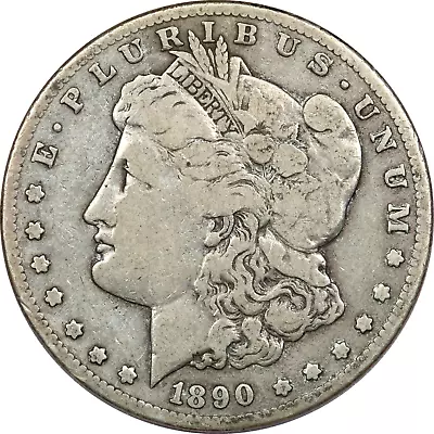 1890-CC Morgan Silver Dollar $1 Fine F+ • $149