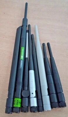 £16.99 • Buy 8 X External Wireless Antenna  - Black - 19cm - Ideal For Network Cards