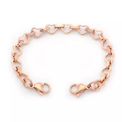 Medical ID Rose Gold Mini Open Heart Replacement Bracelet Strand 6 Sizes! • $16.97