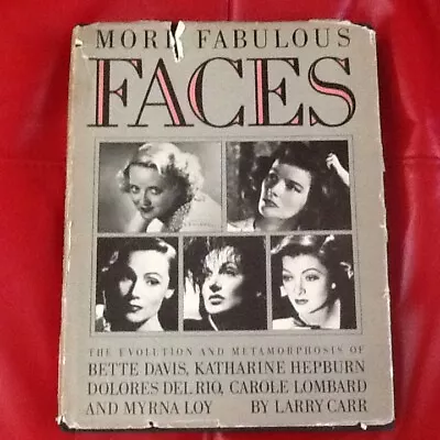 Fabulous Faces Bios Bette Davis Hepburn Lombard Myrna Loy Dolores Del Rio HC/DJ • $21