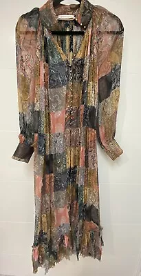 Zimmermann Women’s Concert Silk Maxi Dress Size 1 (AU 8-10) • $500