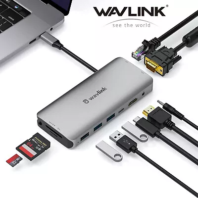 10-in-1 USB C Hub/Mini Dock With 87W PD Charging/4K Display/Fast Data Transfer • $45.99