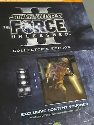 Star Wars Force Unleashed 2 II Collector Edition DLC CARD Download Code Xbox 360 • £141.54