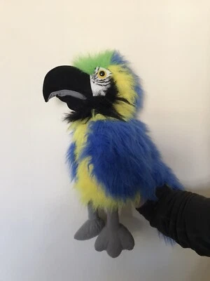 BIRD PARROT MACAW Plush Squawking PUPPET COMPANY HAND SLEEVE GLOVE Soft Toy VGC • £10.95