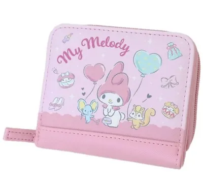 SANRIO My Melody  Wallet Coin Purse  ID Card Folded Wallet Zipper Pink Kawaii • $35