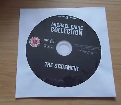 DVD - Michael Caine Film - The Statement - Newspaper Promo Copy - NO Artwork • £1.50