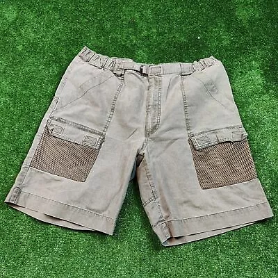 Vintage Indiana Jones Shorts Adult XL Beige Utility Safari Cargo Movie Rare 90s* • £49.69