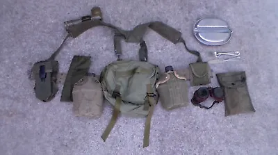 Old US Vietnam War To 1980s M56 Suspenders & M61 Butt Pack & M10 Canteens & More • $120