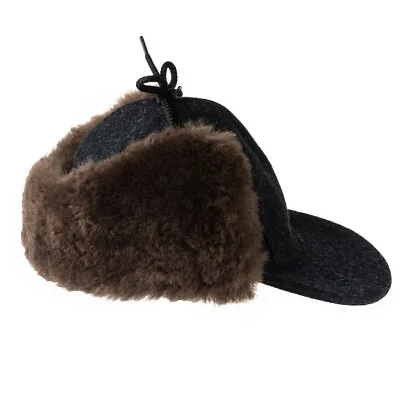 FILSON Double Mackinaw Wool Shearling Cap • $99.99
