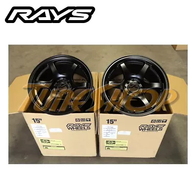 RAYS VOLK GRAMLIGHTS 57DR 15x8 4x100 +35 CIVIC FIT CRX INTEGRA MIATA WHEEL BLACK • $1299.95