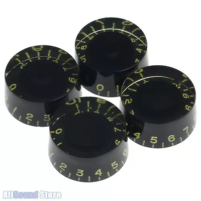 (4) RELIC AGED BLACK Vintage Style Speed Knobs For Gibson® USA CTS Pots Embossed • $21.95