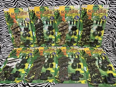 Lot Of (8) MILITARY/ARMY Uniform Outfit 11.5  Action Figure Guns Knife Radio • $50
