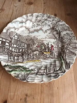 Myott Staffordshire Ware Dinner Plate With 'Royal Mail' Horses & Carriage • £6.50