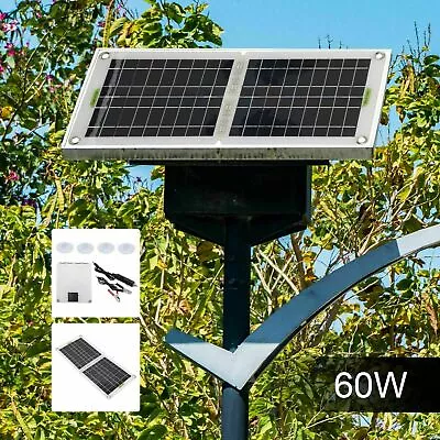 @60W Dual USB Flexible Solar Panel Kit 12V/24V Battery Charger 10A Controller @ • £70.24