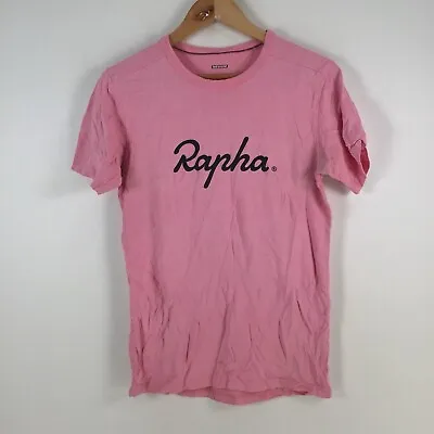 Rapha Womens Cycling T Shirt Size M Pink Short Sleeve Crew Neck Cotton 072419 • $19.95