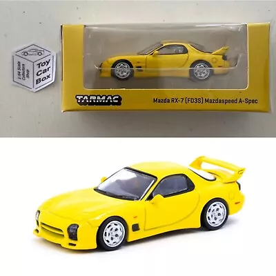 TARMAC - Mazda RX-7 FD3S (Mazdaspeed A-Spec - Yellow - 1/64 Scale) M15 • $26.95