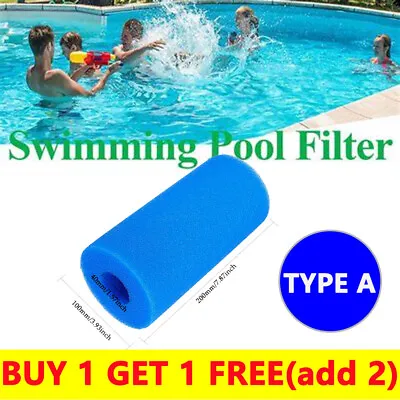 Swimming Pool Filter Pump Intex Type A Sponge Cartridge Foam Washable Reusable • £2.99