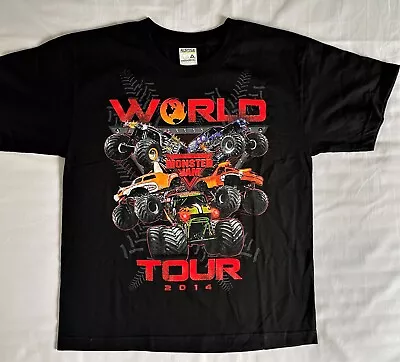 New Alstyle Apparel Monster Jam World Tour 2014 Youth Large T Shirt Grave Digger • $18.95