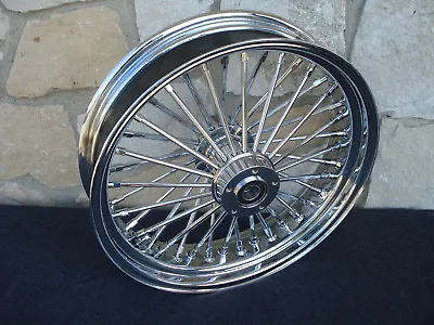 16  Chrome  Fat  Spoke Rear Wheel For Harley Flt Touring Road King Glide 2000-07 • $339.97