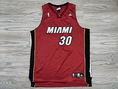 Michael Beasley #30 Miami Heat NBA Vintage Sewn Red Adidas Jersey Men's Size XL • $49.99