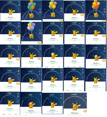 Pokémon Go - All Shiny Pikachu Event Costume - Trade Registered 20K Stardust • $4.90