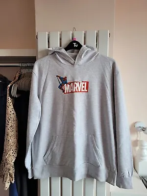 Primark Marvel Light Grey Hoodie / Sweatshirt Spiderman Size XXL  • £12