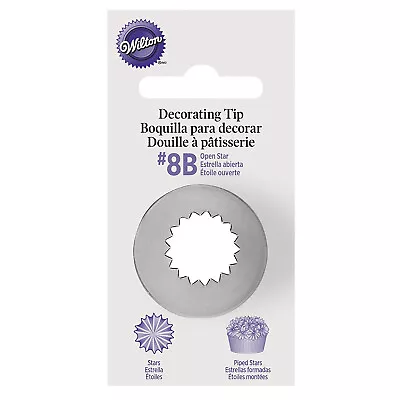 £6.89 • Buy Wilton #8B Open Star Icing Nozzle Decorating Tip For Piping Buttercream Stars
