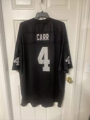 NFL Pro Line Oakland Las Vegas Raiders Derek Carr Football Jersey Men’s 5XL-T • $49.98