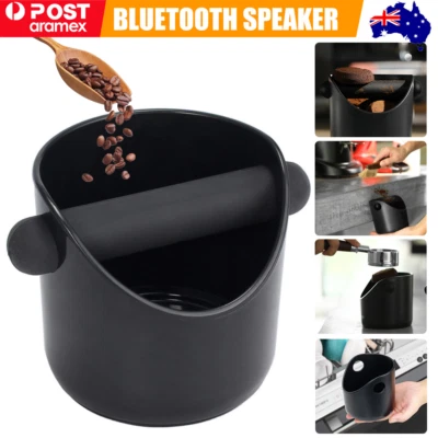$12.69 • Buy Coffee Waste Container Grinds Knock Box Tamper Tube Bin Black Bucket AU Stock