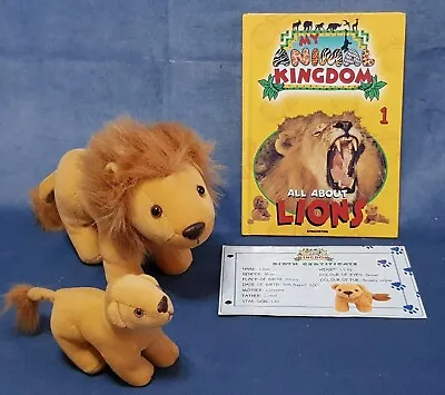Vintage My Animal Kingdom Book 1 Lions 2 Toys Plush Certificate Deagostini • £4.99