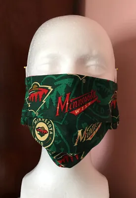 Hand Made Cloth Face Mask Washable With Filter Pocket - MN Wild • $7.25