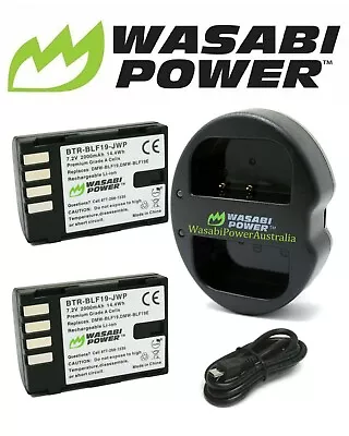 Wasabi Power Battery X2 & Charger For Panasonic DMW-BLF19 DMC-GH3 DMC-GH4 DC-GH5 • $72.95