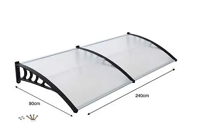 Front Door Canopy Porch Rain Protector Awning Lean-To Roof Shelter 80 X 240cm • £39.99