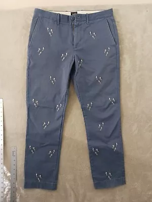 J.Crew Men’s Chino Pants 32/30 Embroider Scuba Divers The Broke-In 770 Straight • $28.50