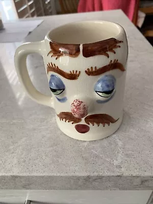 Pfaltzgraff Vintage Sleepy Sam  Muggsy  3D Face Pottery Mug Designed By Jessop • $18