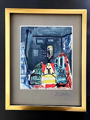 $149 • Buy Pablo Picasso+ Original 1969 + Signed + Hand Tipped Color Plate + Framed