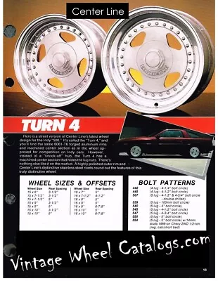 $750 • Buy Vintage Set Of 4 Centerline Turn 4  Wheels 16 