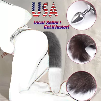 Fox Tail Plug Stainles Steel Insert Stopper Bondage Couple Cosplay Bondage Adult • $9.99