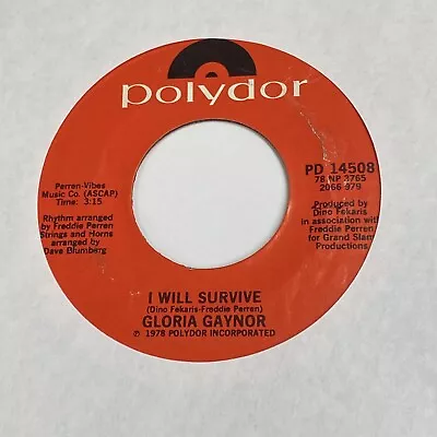 Gloria Gaynor - I Will Survive / Substitute - 1978 Polydor Records - VG • $2.24