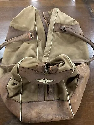 Vintage Canvas & Leather Flight Bag Castle Products Restoration  • £19.50