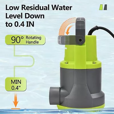 3/4-HP Submersible Sump Pump 3500GPH Utility Water Pump With 26-Ft Cord Adapters • $74.99