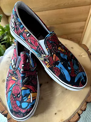 Vans X Marvel SPIDERMAN Slip-On Shoes Mens Size 10.5 SPIDER-MAN See Description • $75