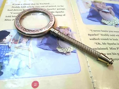 Antique Vintage Brass Magnifying Glass Vintage Magnifier Table Top Decorative • $40.48