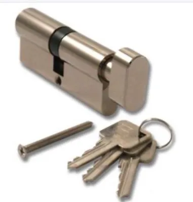 Upvc Door Lock Barrel Euro Cylinders All Sizes Key & Turn With Thumb Turn • £14.10