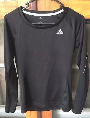 Adidas Long Sleeve T Shirt Top Womens Size 8 XS Black. • $10