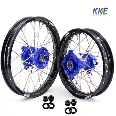 KKE 1.4*14/12*1.6'' Kid's Wheels Fit Yamaha YZ65 2019-2023 Alloy Rim CNC Blue • $429