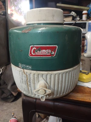$15 • Buy Vintage Coleman 1-Gallon Green & White Water Cooler Jug